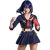 miccostumes Womens Anime Cosplay Costume Long Sleeves Shirt and Skirt Set