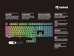 Ranked Pudding PBT Keycaps | 112 Double Shot