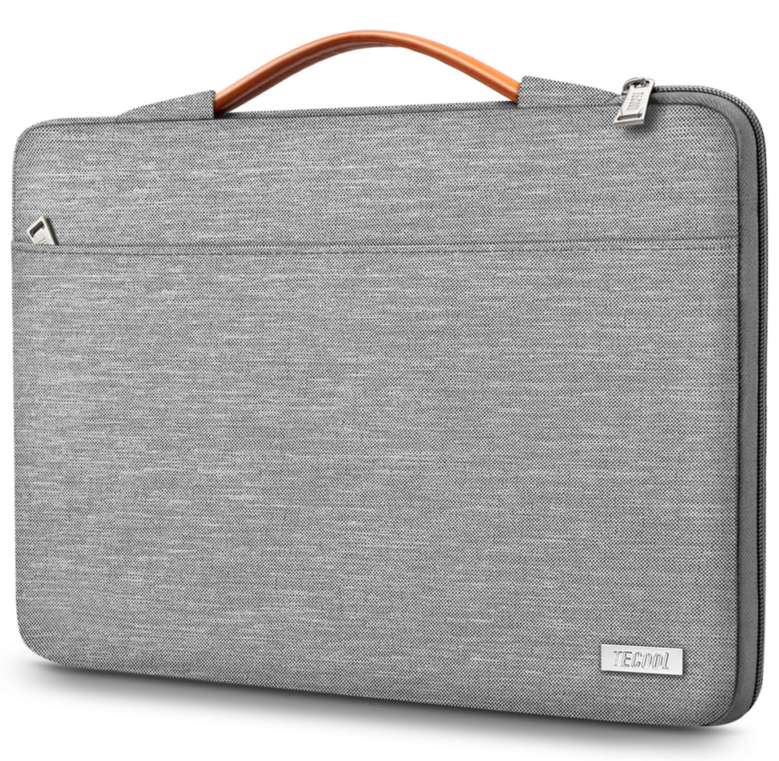 TECOOL Protective Laptop Sleeve 14 Inch Laptop Case for 14" Lenovo Thinkpad IdeaPad HP Dell Acer Notebook, MacBook Air 15 M3 M2 A3114 A2941 2023-2024 Waterproof Computer case Laptop Bag,Grey