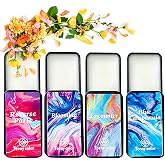 gcdat 4 PCS Solid Balm Set Solid Perfume Portable Pocket Balm Perfume Perfect for Travel Use Natural Fragrance Parfum for Men and Women