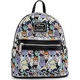 Loungefly Disney Villains Mini-Backpack Handbag Maleficent Cruella Ursula Print