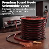 GearIT 2x2.5mm² Speaker Cable 30.48 m 100 ft 14 AWG CCA Black Red view 7