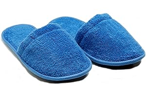 Arus Men's Cotton Slippers Turkish Terry Cloth for Spa and Bath