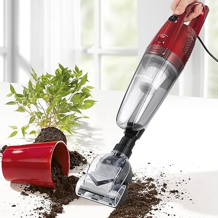 CLEANmaxx 01299 Saugstarker Handstaubsauger, beutellos | Bürsten und Bodensauger | 600 Watt