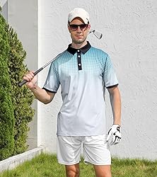 uideazone Men's Polo Shirt Athletic Fit Slim Short