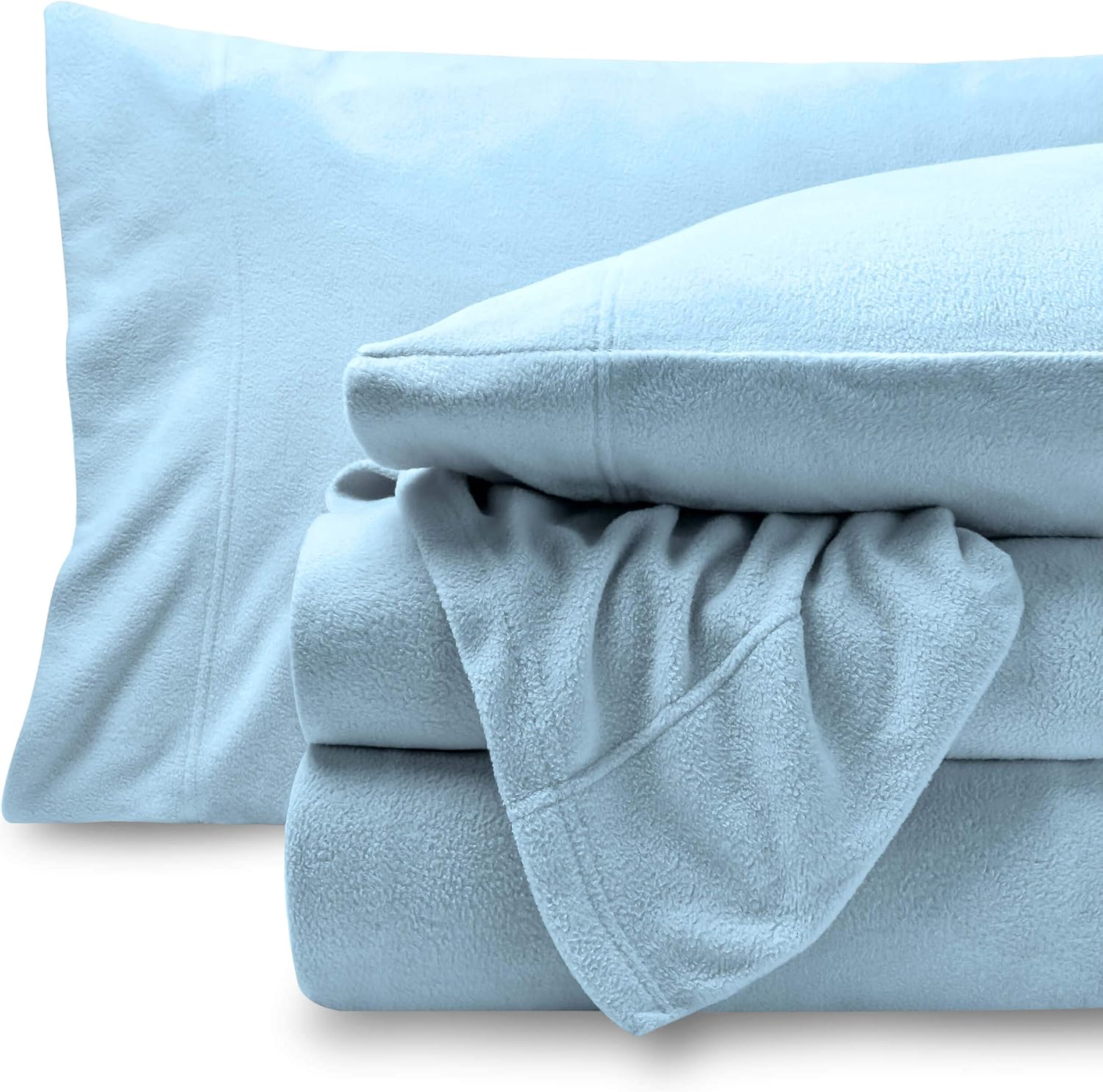 Bare Home Super Soft Fleece Sheet Set Queen Size Extra Plush Polar