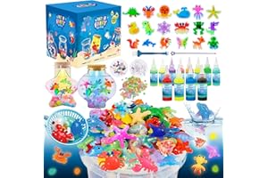 LED Night Light Up, Magic Water Fairy Craft Kit for Kid, Glow-in-The-Dark Magic Gel Water Pets Squishy Kit, Aqua DIY Elf with