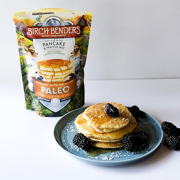 PALEO PANCAKE & WAFFLE MIX BY BIRCH BENDERS, KOSHER, GLUTEN-FREE, 12 OZ BAG