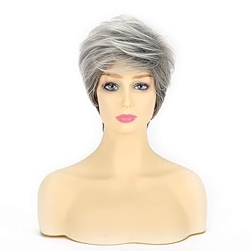 Amazon Com Vckovcko Short Curly Wigs Pixie Cut Wigs For White