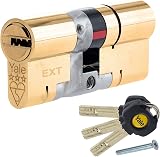 Yale B-YS3-4050B Anti-Snap 3 Star Euro Cylinder 40:50 Brass Finish