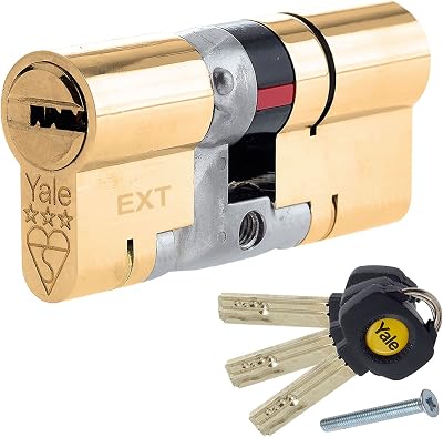 Yale B-YS3-5545B Anti-Snap 3 Star Euro Cylinder 55:45 100mm Brass