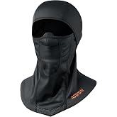 AstroAI Windproof Ski Mask Balaclava, Winter Cold Weather Face Mask, Black | Thermal Fleece Face Cover for Skiing, Snowboarding, Motorcycle Riding, Cycling, Outdoor Work, Fits Under Helmets