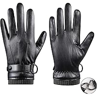 UGG Men's 3 Point Genuine Leather Gloves with Microfur Lining and
