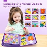 Hahaland Montessori Busy Board Purple Mermaid 21 in 1 Learning Toy 3+ Months view 3