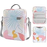 MoKo 13.3-14 Inch Laptop Sleeve Bag Fits MacBook Pro M3/M2 14" 2023, MacBook Pro 13" M2, New MacBook Air 13.6" M3/M2 2024/2022,Tab S8 Ultra 14.6",Handle Carrying Case with Shoulder Strap,Tropical Leaf