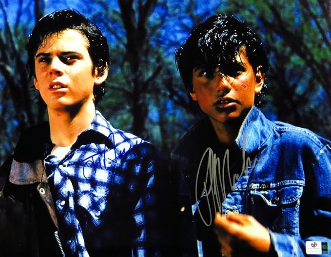 C Thomas Howell Ralph Macchio Dual Autographed 11x14 Photo The