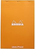 Rhodia 18558C DotPad Block (DIN A4, Dot Grid, 21 x 29.7 cm, 80 Blatt, ideal für Ihre Notizen) 1 Stück orange