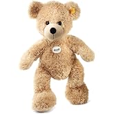Steiff Peluche Osito Fynn, peluche adorable con ojos de pl&aacute;stico, para ni&ntilde;os y ni&ntilde;as, Friends, peluche 40 cm, beige, 111679