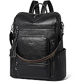 Shrrie Vegan Leather Laptop Backpack for Women 15.6 inch Work Backpack Fashion Travel Backpack Purse for Business College
