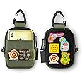 Tactical Geek Storage A6 Mini Size EDC Utility Pouch, Mini Coin Purse with Custom Carabiner, EDC Mini Size Pocket Organizer, Wireless Headset Pack, Key Waist Case for Daily Carry-Green