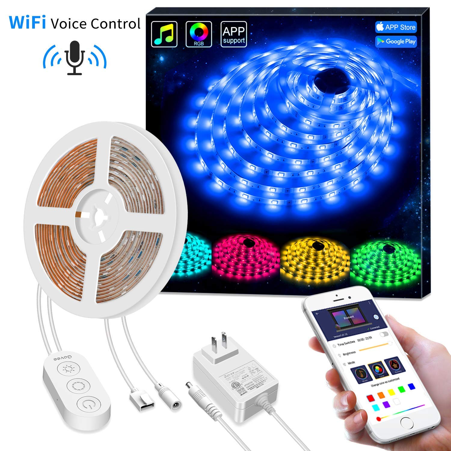 Govee Smart WiFi LED Strip Lights Works with Alexa, Google Home