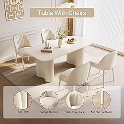 Guyii 62.99" Dining Table Set with 4 Chairs, Modern