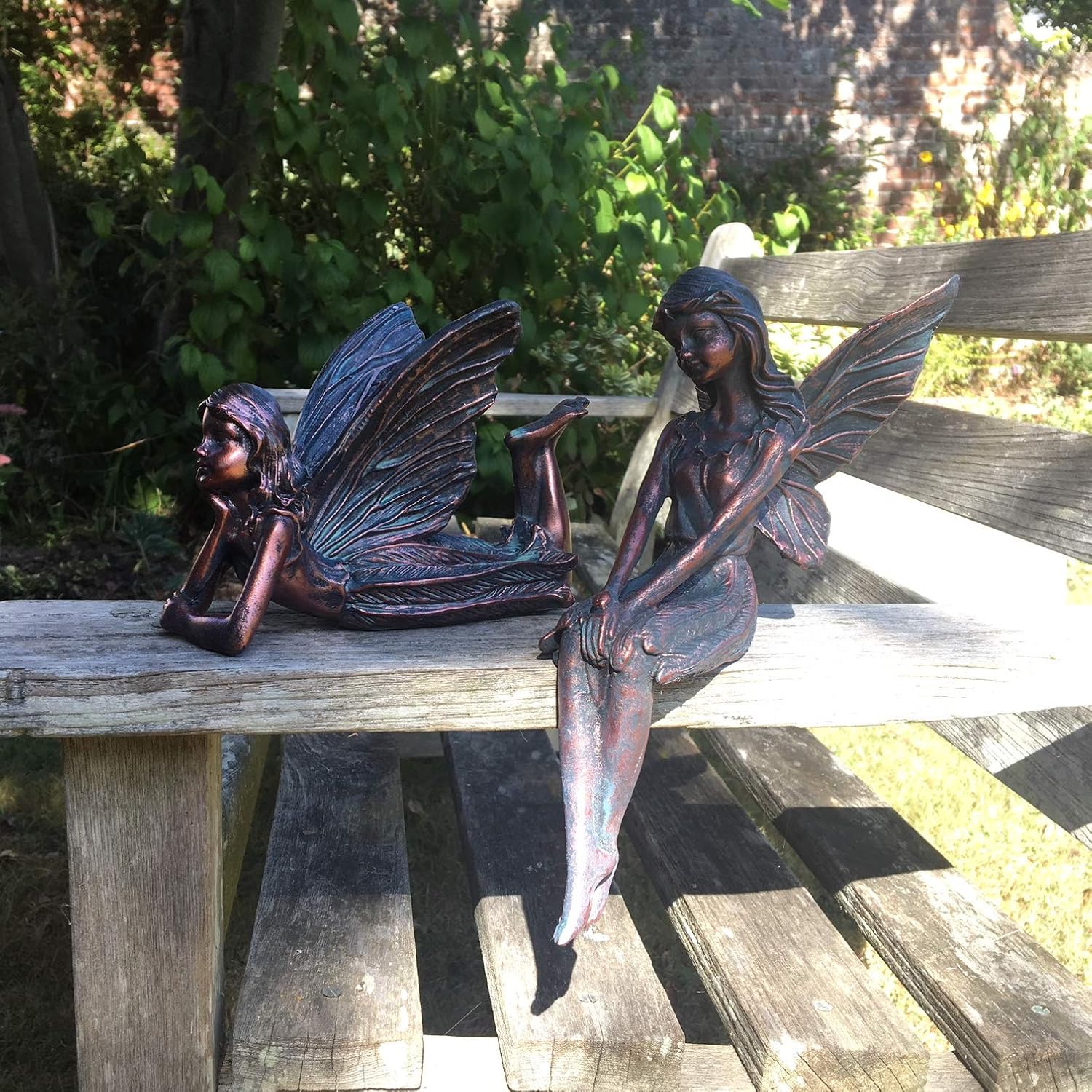Set of 2 Garden Fairy OrnamentS 12cms tall/Statue Angela and Angelina … - Image 5
