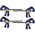 IRWIN QUICK-GRIP Clamps, One-Handed, Mini Bar, 6-Inch, 4-Pack (1964758)