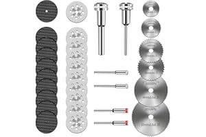 SHENGBENHAO Cutting Discs for Dremel Rotary Tool, HSS Circular Saw Blades, 545 Diamond Cutting Wheel, Resin Cutting Discs, Cutting Wheel Set for Cutting Wood Metal Plastic Stone Glass Aluminium and Make DIY Craft
