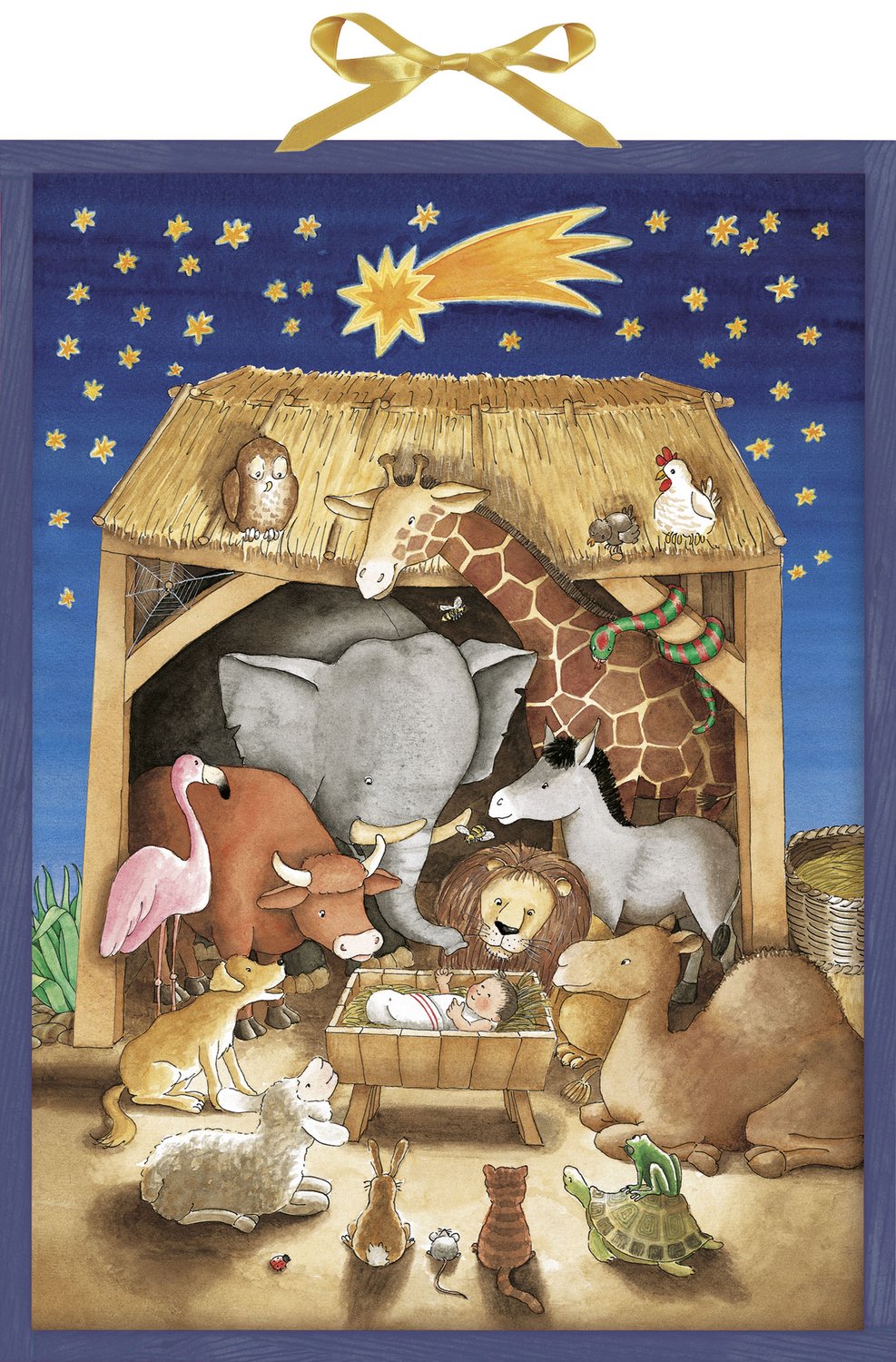 Coppenrath Born in Bethlehem Wild Animal Zoo Nativity Huge Traditional German Advent Calendar 52 cm Wide x 38 cm