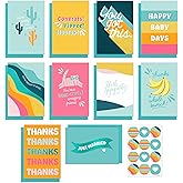 American Greetings 10-Count All Occasions Card Bundle with Envelopes- Congrats, Baby, Wedding, Support, Friendship, Sympathy, and Thank You