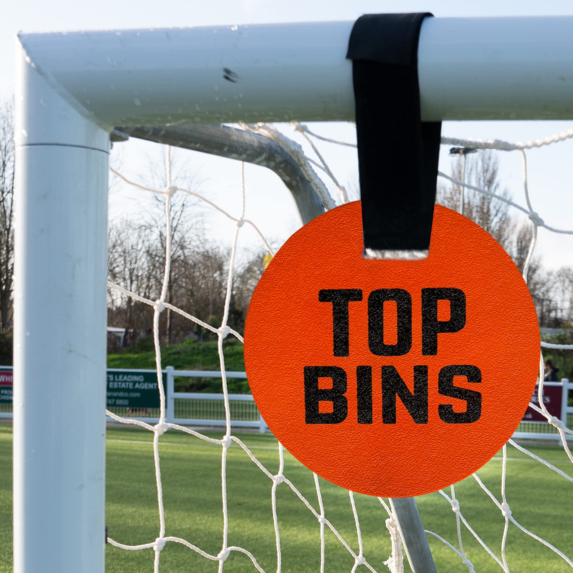 Top Bins Football Shooting Target, Football Gift, 2 x 9 inch Targets for Shooting or Free Kicks, Suitable for 7/5 a side or Garden goals