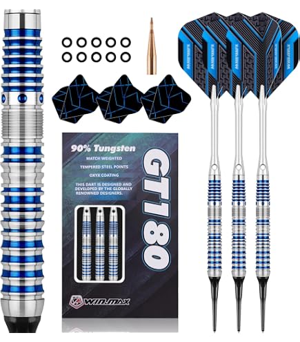 Amazon.com: Harrows NX90 Soft Tip 90% Tungsten Darts Set 18g and