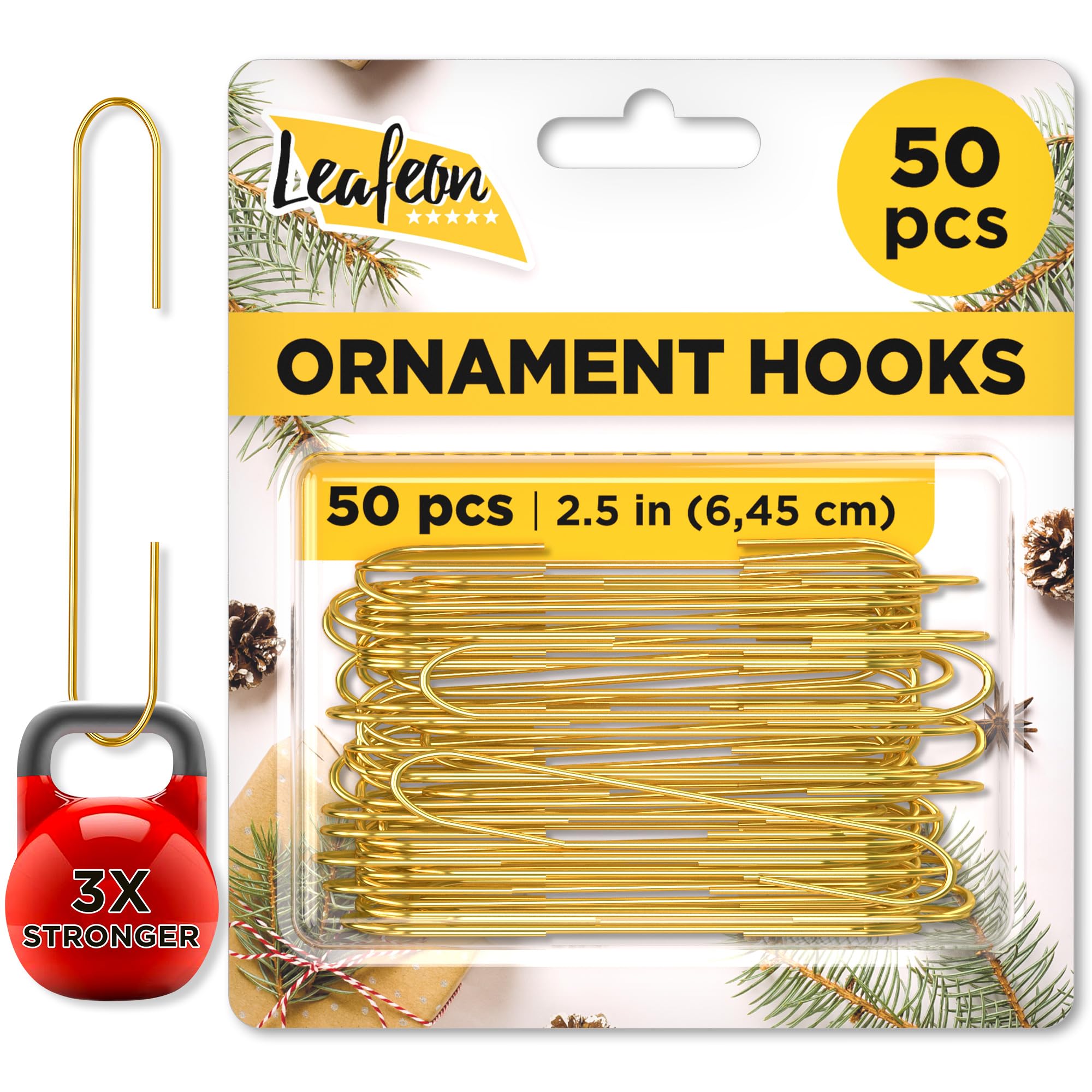 Photo 1 of **PARTIAL SET/ MISSING PIECES*** Leafeon 50 Pack Christmas Ornament Hooks – Essential Christmas Ornament Hangers – Great Ornament Hooks for Tree Decoration (Gold)