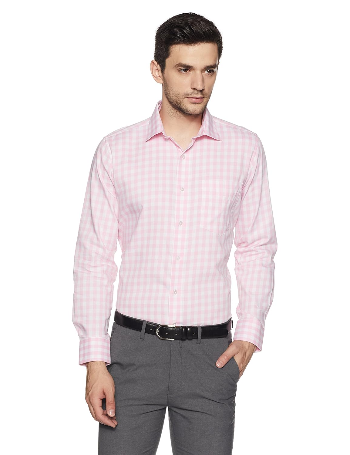 van heusen men's solid slim fit formal shirt