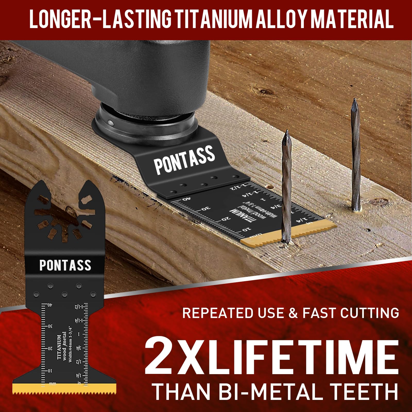 27 tlg Multitool Sägeblätter Set, Oszillierende Sägeblätter, Universelles Zubehör mit Makita Dewalt Parkside Ryobi AEG und Mehr, Oszillationswerkzeug zum Schneiden von Metall, Holz, Schrauben 7