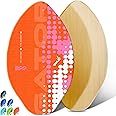 BPS New Zealand ‘Gator’ Skimboard with Colored EVA Grip Pad and High Gloss Clear Coat Wooden Skim Boards for Kids and Adults | Choose from 3 Sizes and Traction Pad Color