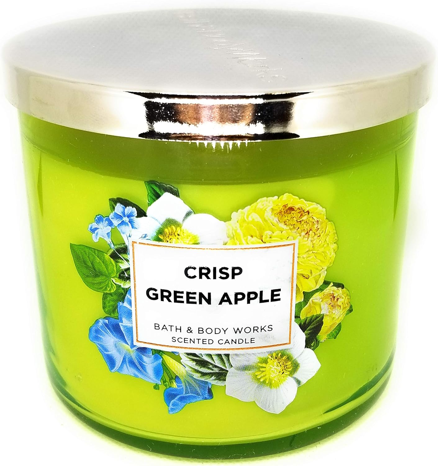 1 Bath & Body Works CRISP GREEN APPLE Large 3Wick Scented Candle 14.5 oz