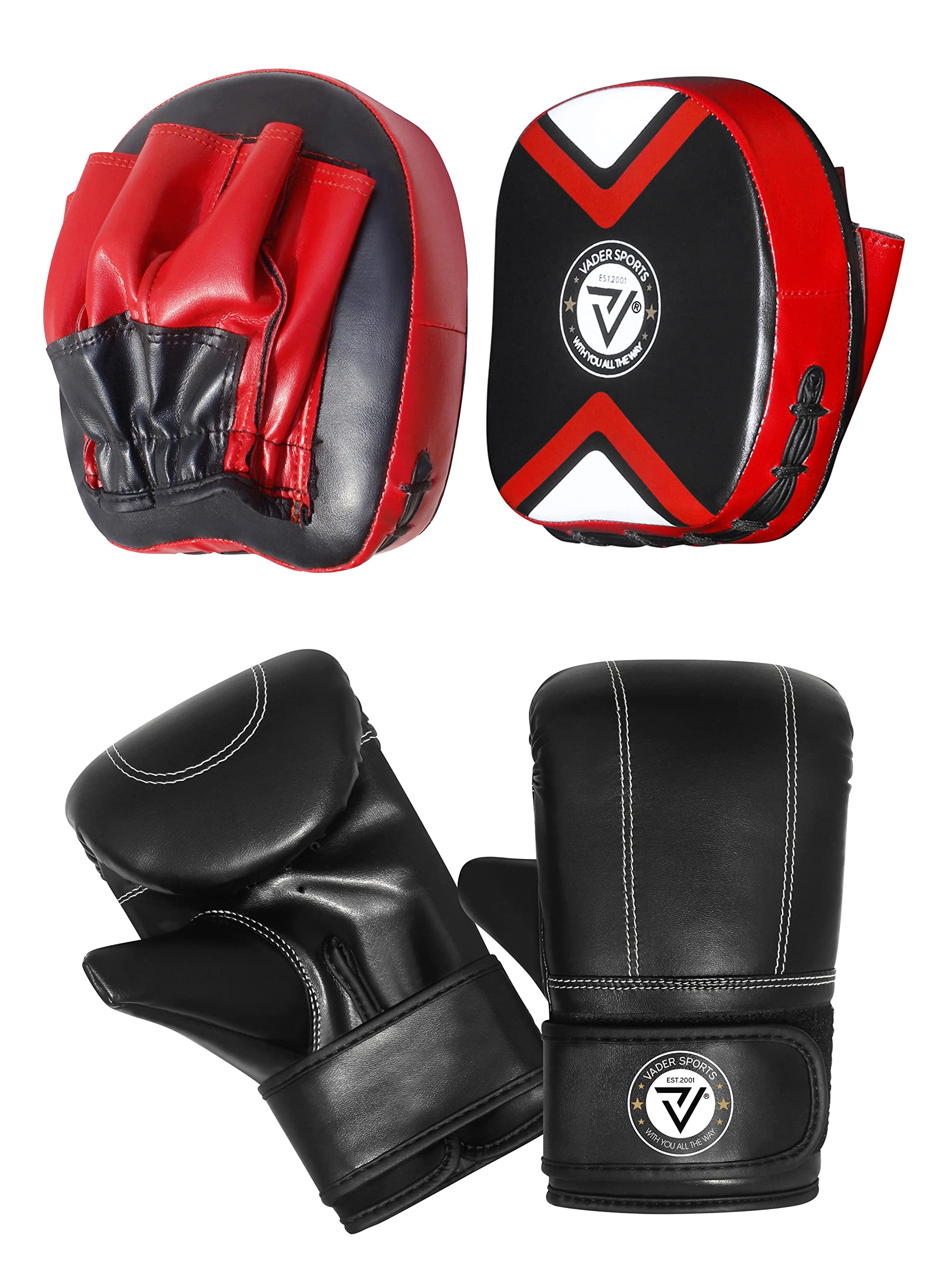 V.Sports Boxing punching training set curved smarty focus pads with punching bag/pad gloves