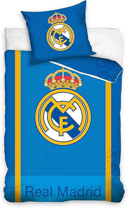Maxi Mini Real Madrid Linge De Lit Parure Housse De Couette Bleu 160x200 Taie 70x80 Deco Chambre Adolescent Amazon Fr Cuisine Maison