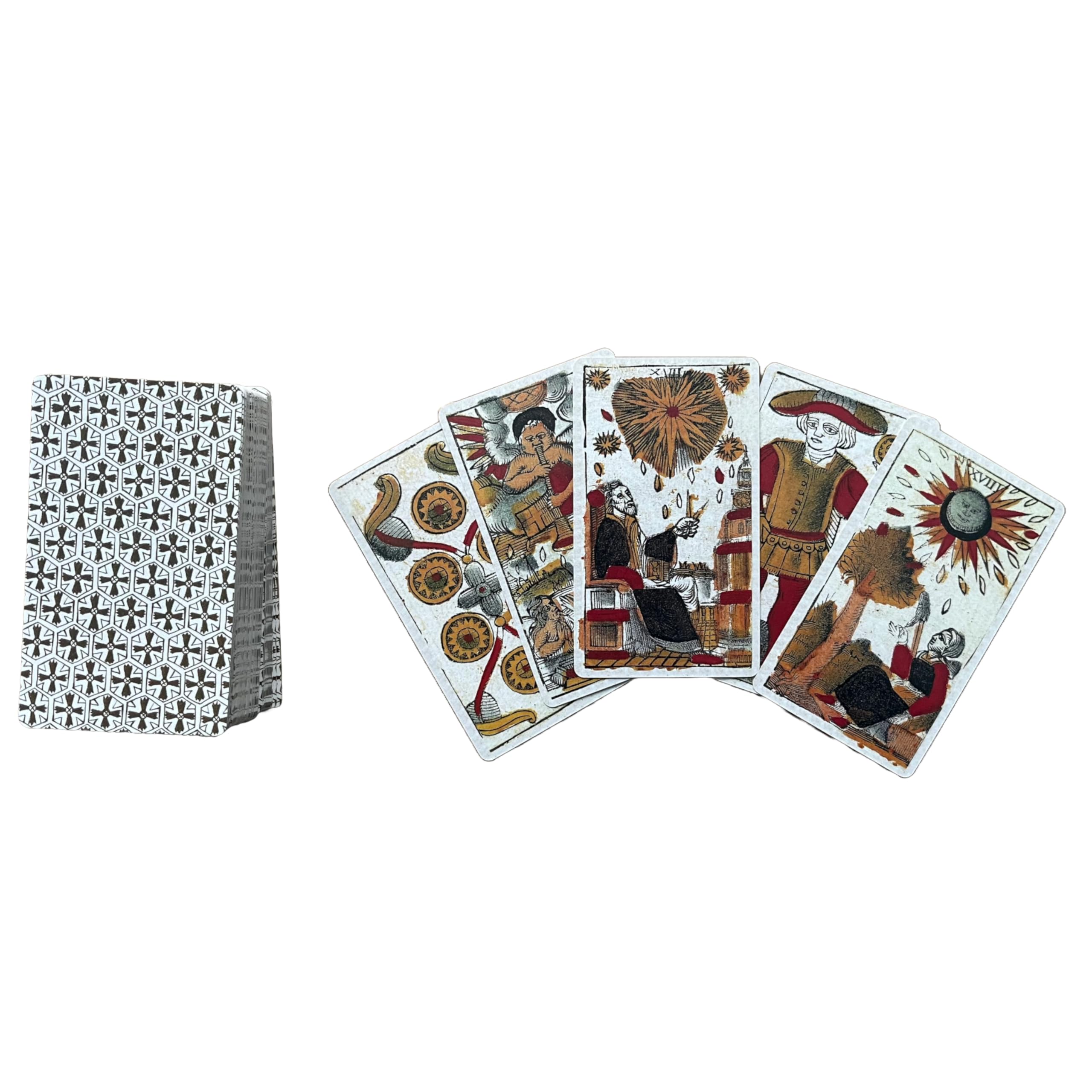 Tarot de Viéville & Guide | Vieville Tarot Cards, Full Size | Sturdy Two Piece Box for Storage | Made in USA