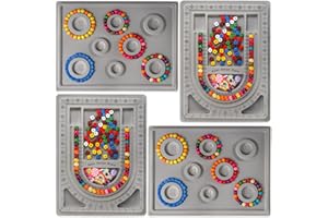 Coloch 4 Pieces Beading Board, Plastic Bead Design Tray DIY Jewelry Making Tray Beading Jewelry Organizer Flocked Bead Board 