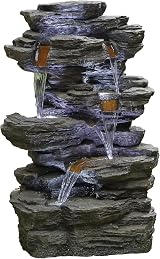 Easy Fountain Hinoki Springs Outdoor Water Feature with LED & Pump view 1