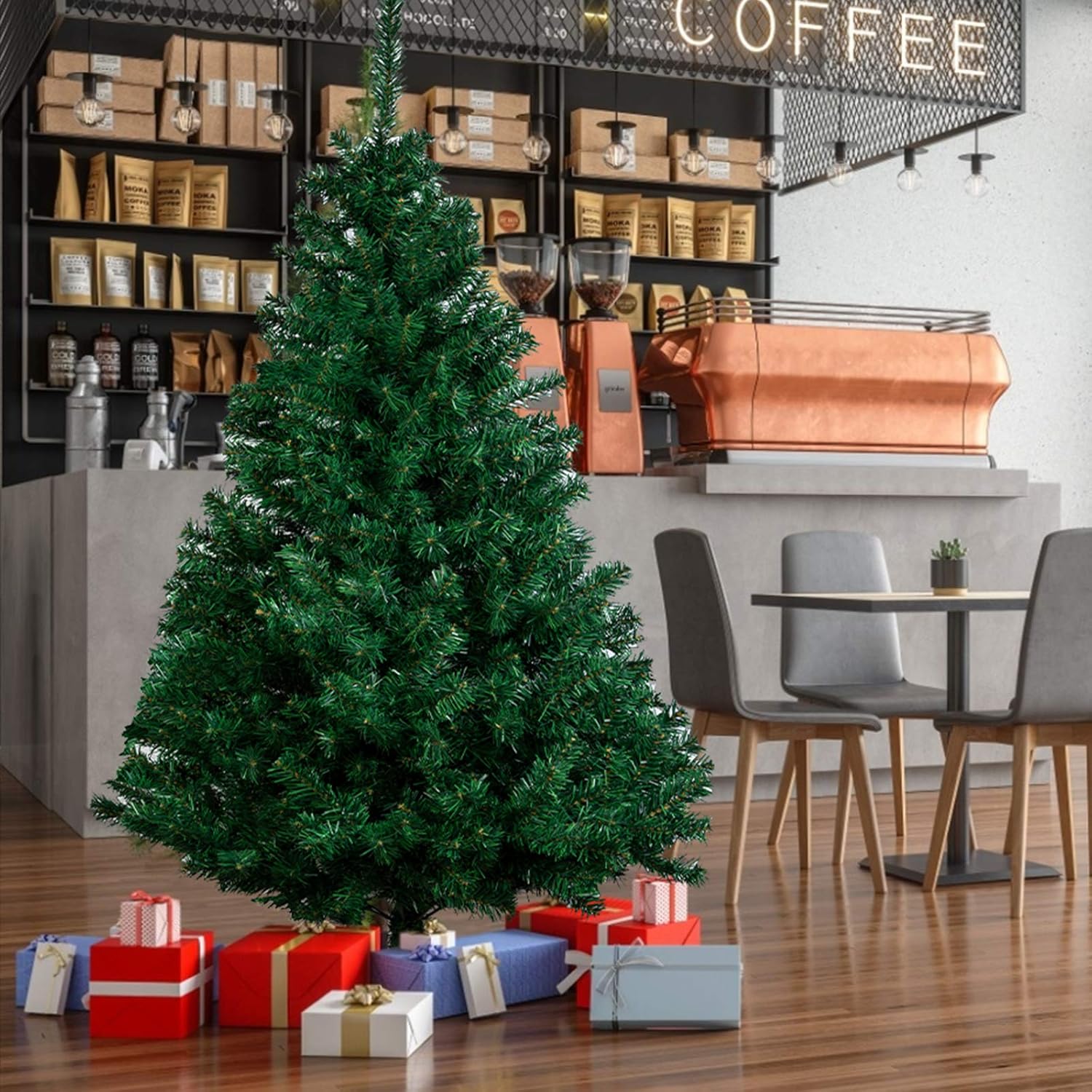 Mehomei 1.5m 5ft Christmas Tree 500 PVC Tips with Metal Stand