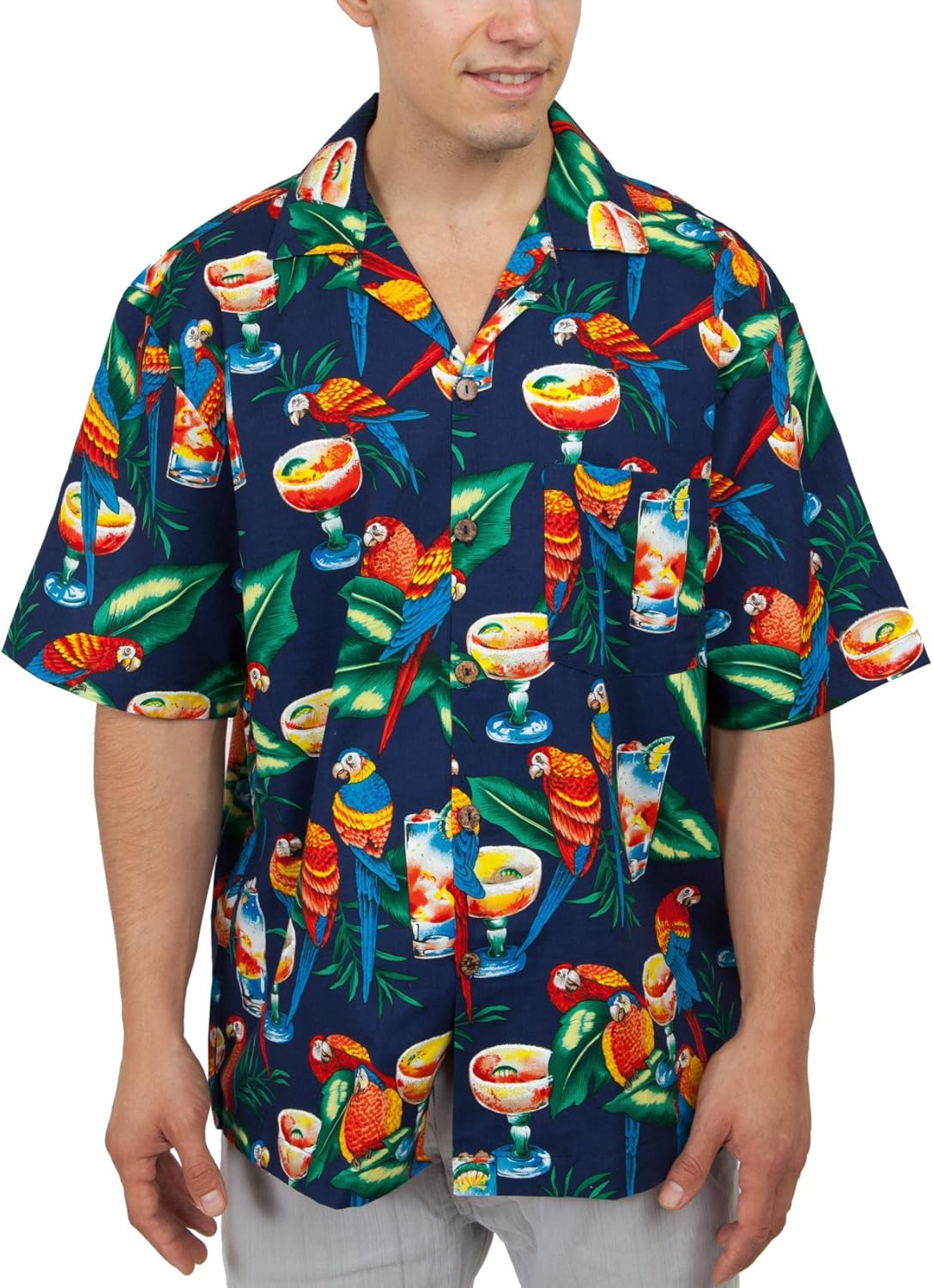 Parrots And Margaritas Hawaiian Shirt Benny S At Amazon Men S Clothing Store