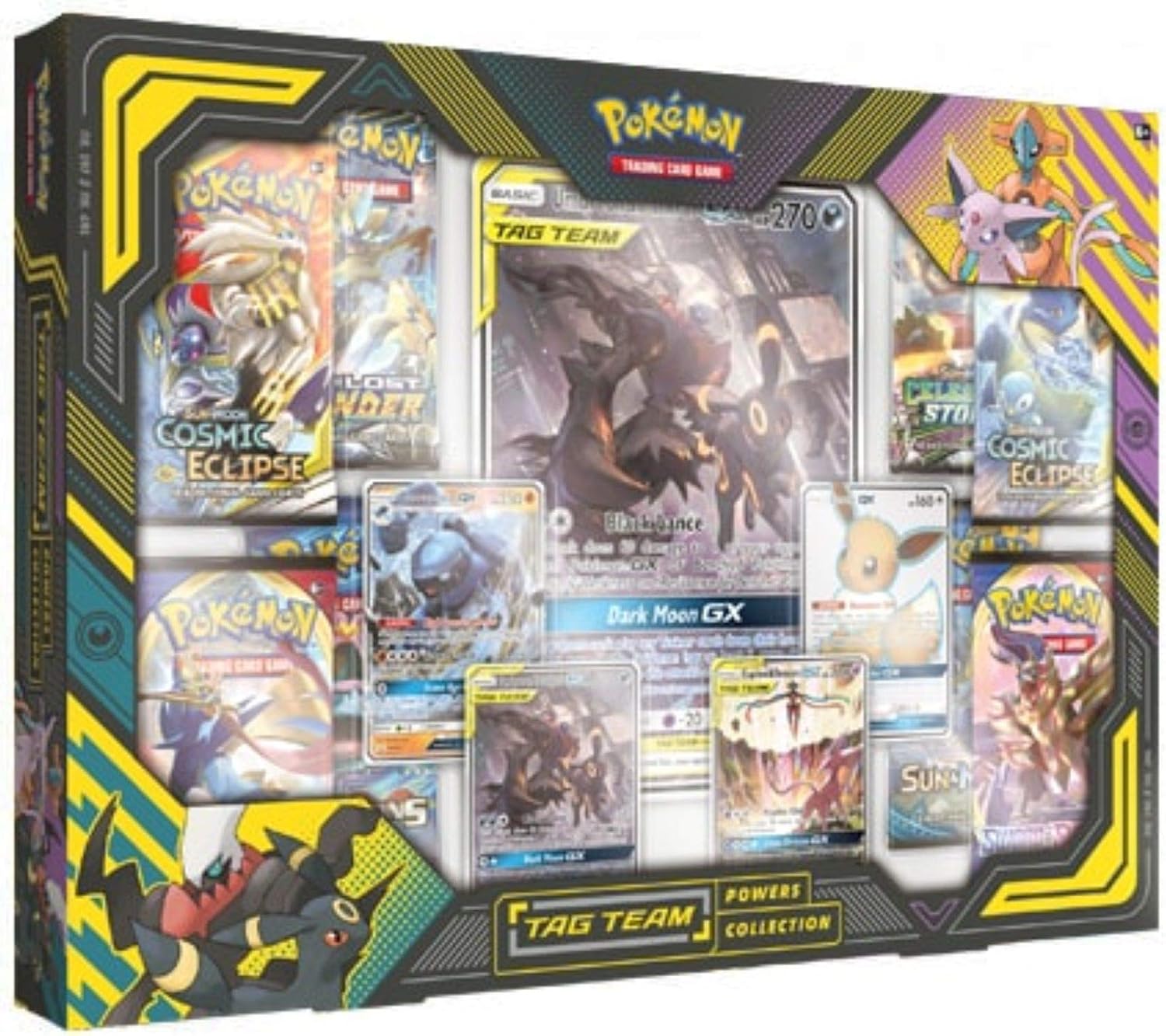 Amazon Com Pokemon Tcg Tag Team Powers Collection Umbreon Darkrai Gx Multicolor Toys Games
