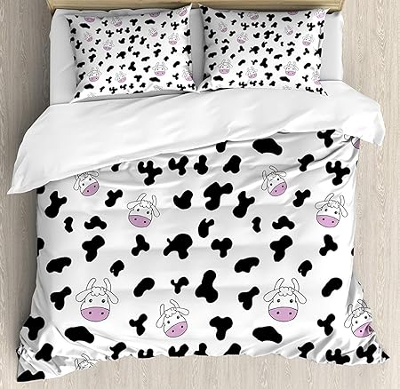 Cow Print Luxury Soft 4 Pieces Bedding Sets Animal Cow Hide