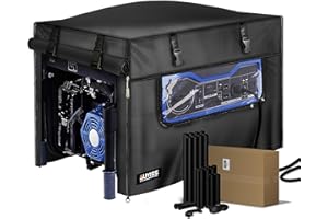 GUYISS Outdoor Generator Cover,19mm Metal Tube Frame,600D Waterproof Oxford Cloth, Frame Type Generator Cover,32"Lx24" Wx24"H, Suitable For Most 5000W-10000W Frame Generators.