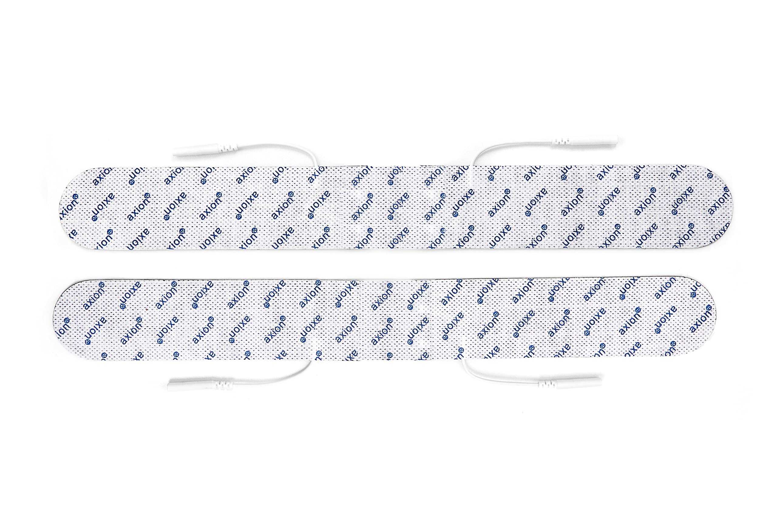2 Spinal Electrodes Back Pads - 330x40mm - Compatible to TENS EMS Units with 2mm Connection - axion Brand Quality