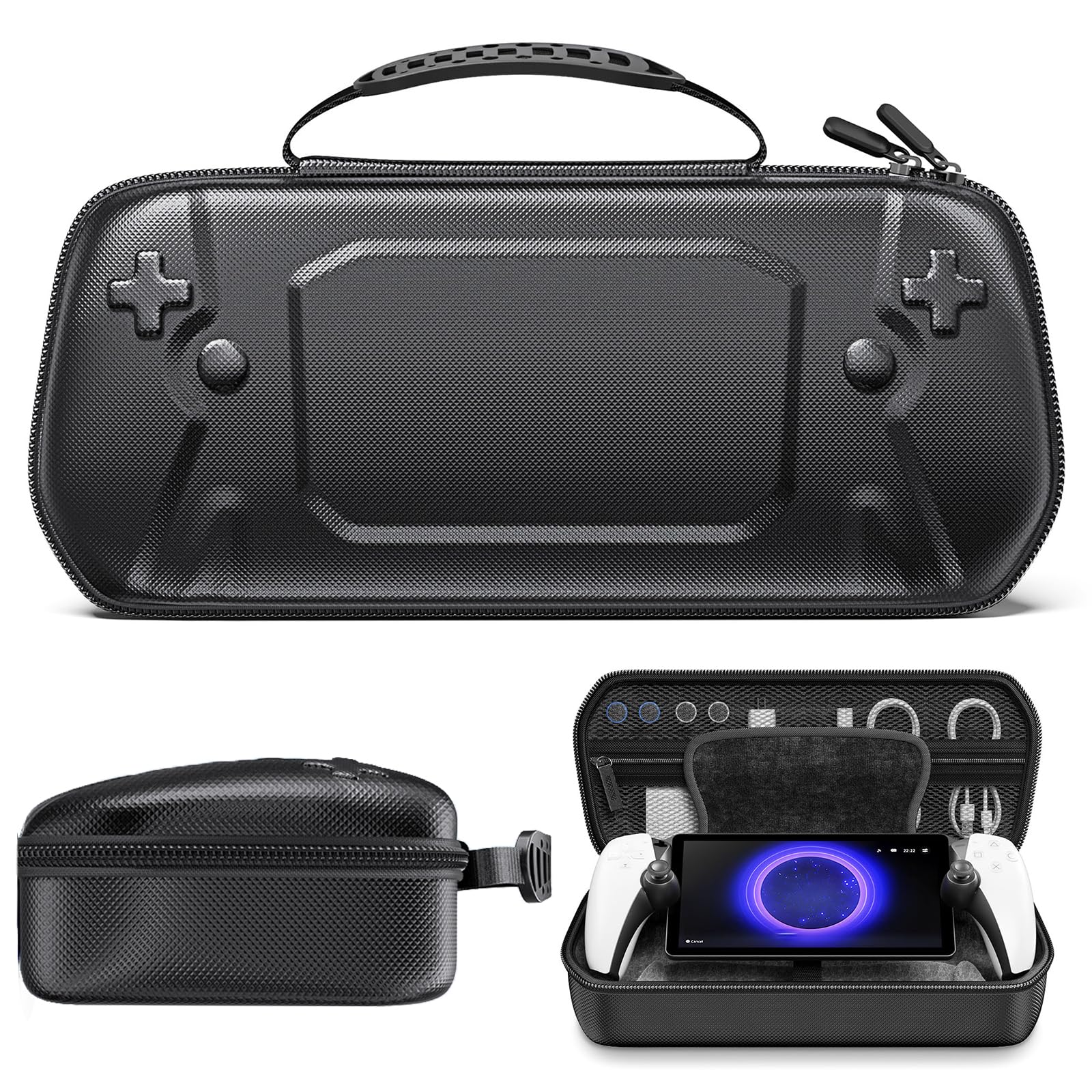 CYOYPPY Hard Carrying Shell Case for PlayStation Portal Remote Player, Organizer Protective Travel Bag Cases for Playstation 5
